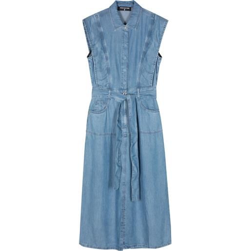 Patrizia Pepe abito denim smanicato - blu