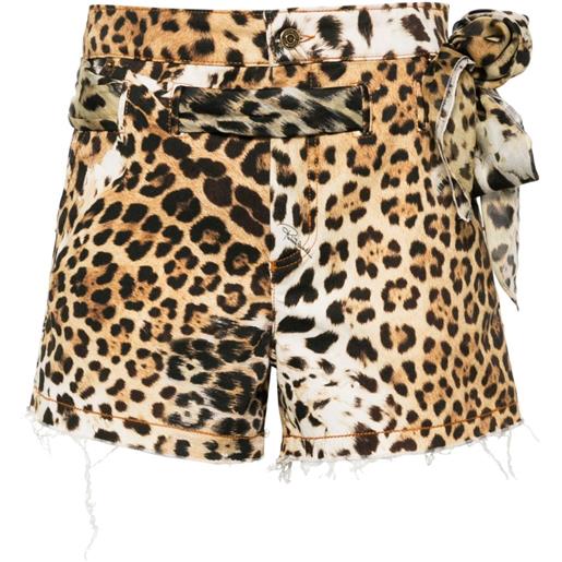 Roberto Cavalli shorts jaguar skin con stampa - toni neutri