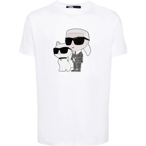 Karl Lagerfeld t-shirt ikonik karl & choupette - bianco