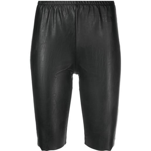 MM6 Maison Margiela shorts con vita elasticizzata - nero