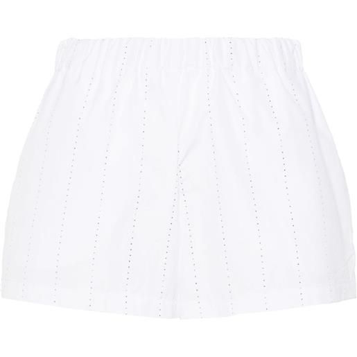 Rowen Rose shorts con strass - bianco