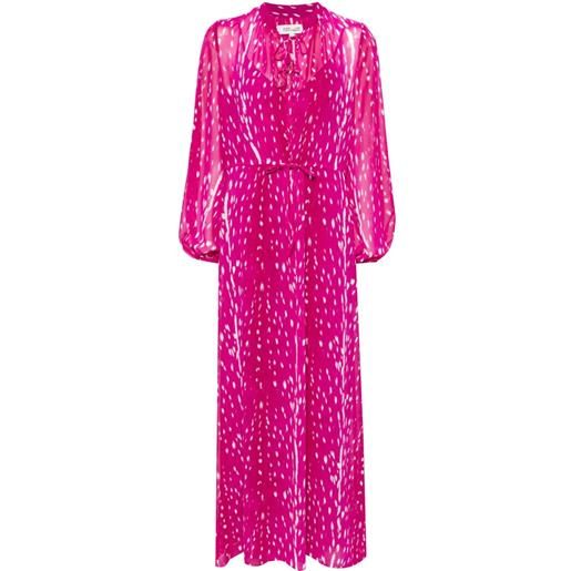 DVF Diane von Furstenberg abito fabien con stampa astratta - rosa