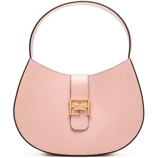 Elisabetta Franchi borsa tote con placca logo - rosa
