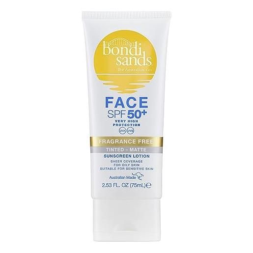 Bondi sands spf 50+ fragrance free matte tinted face lotion 75ml