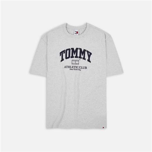 Tommy Hilfiger tj regular athletic club t-shirt silver grey uomo