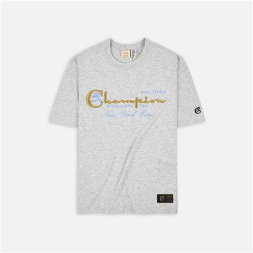 Champion reverse weave archive t-shape t-shirt light grey uomo