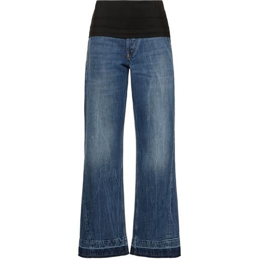 STELLA MCCARTNEY jeans larghi vita media in tessuto e denim