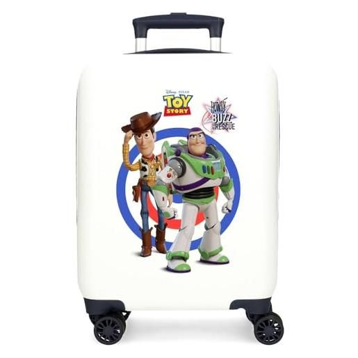 Disney joumma family pixar valigia da cabina bianca 33 x 50 x 20 cm rigida abs chiusura a combinazione laterale 28,4 l 2 kg 4 ruote doppie bagaglio a mano, bianco, valigia cabina