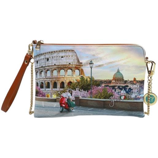 Y Not y-not clutch large con stampa italian love