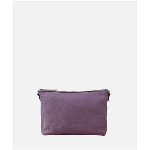 Visona california borsa mini bag pochette, pelle viola violetta