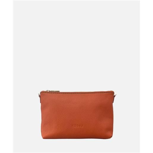 Visona california borsa mini bag pochette, pelle arancia arancione