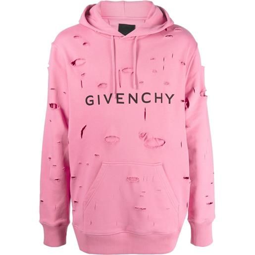 Givenchy felpa con effetto vissuto - rosa