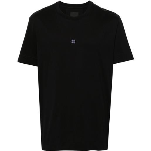 Givenchy t-shirt con ricamo 4g - nero