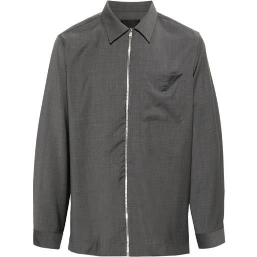 Givenchy camicia con applicazione - grigio