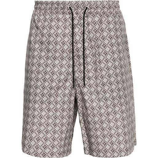 Emporio Armani shorts con stampa - grigio