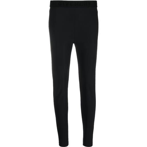 Givenchy leggings con banda logo - nero