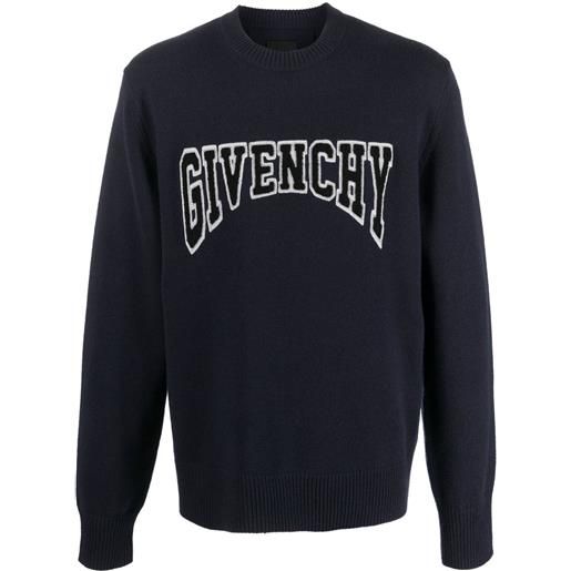 Givenchy maglione con applicazione - blu