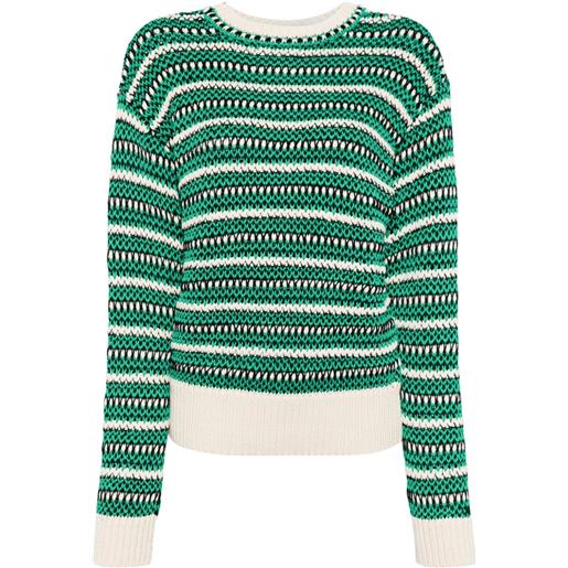 MARANT ÉTOILE maglione hilo a righe - verde