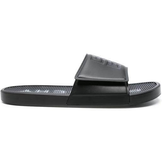 Givenchy sandali slides con motivo 4g goffrato - nero