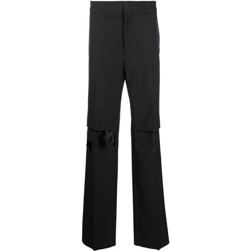Givenchy pantaloni con effetto vissuto - grigio
