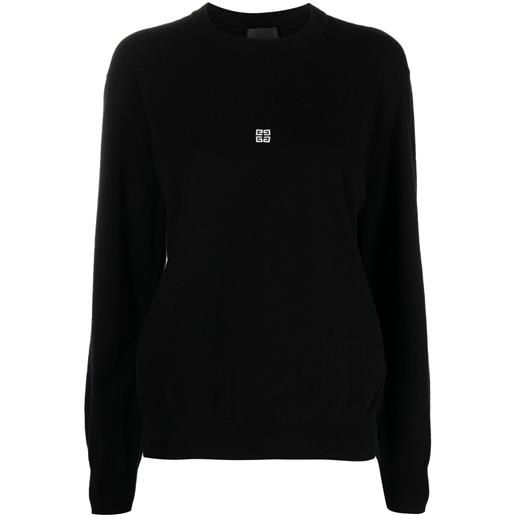 Givenchy maglione con motivo 4g - nero