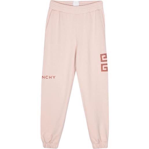 Givenchy pantaloni sportivi con motivo 4g - rosa