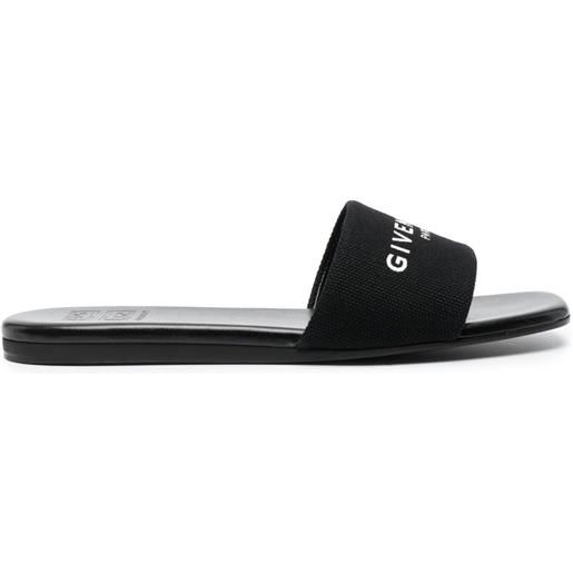 Givenchy sandali slides con stampa - nero