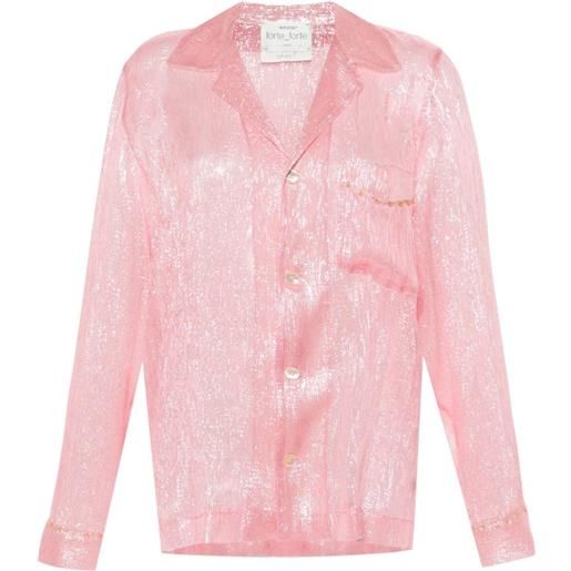 Forte Forte camicia con dettaglio di perline - rosa