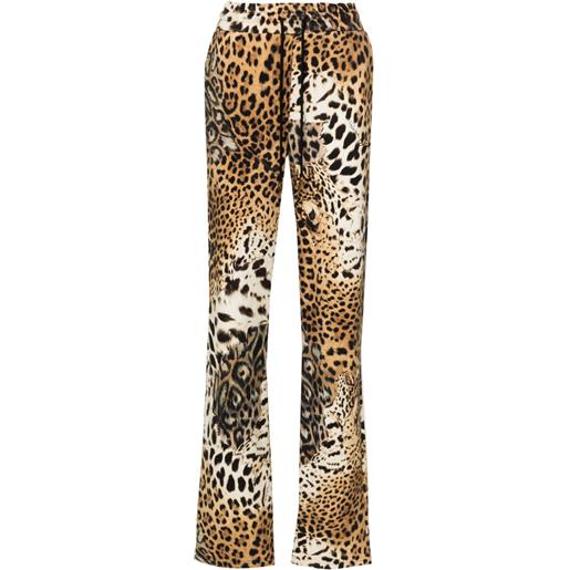 Roberto Cavalli pantaloni sportivi con stampa jaguar skin - toni neutri