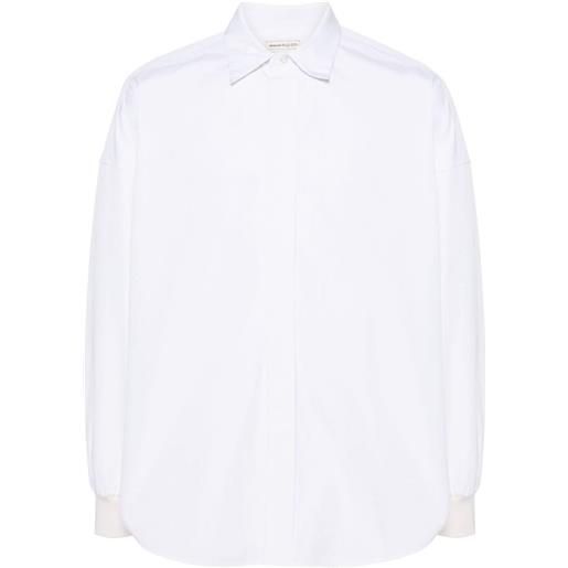 Alexander McQueen camicia con spalle basse - bianco