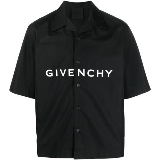 Givenchy camicia a maniche corte con stampa - nero