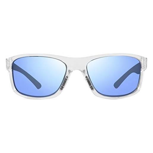 Revo cablaggio: filtri polarizzati uv, occhiali da sole sportivi rettangolari, montatura in cristallo con lente blu acqua, 0 (re 4071)