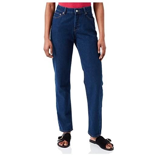 JJXX jxseoul straight mw cre3001 noos jeans, dark blue denim, 28w / 30l women's