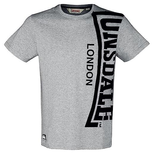 Lonsdale holyrood t-shirt, marl grey/black, xxl men's