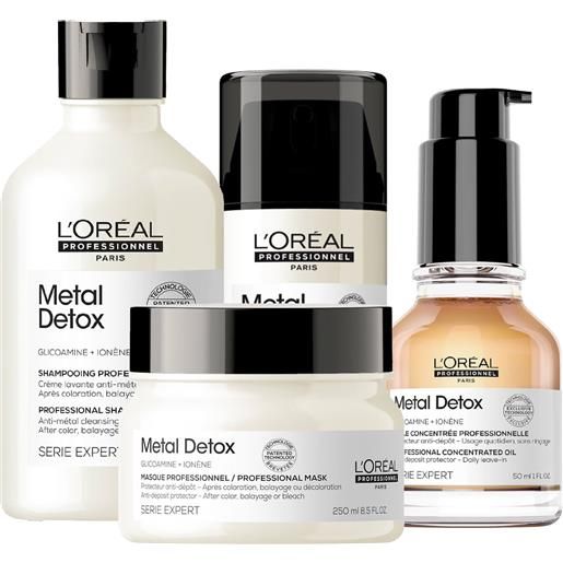 L'Oréal Professionnel l'oreal professionnel kit metal detox: shampoo + mask + leave in + oil