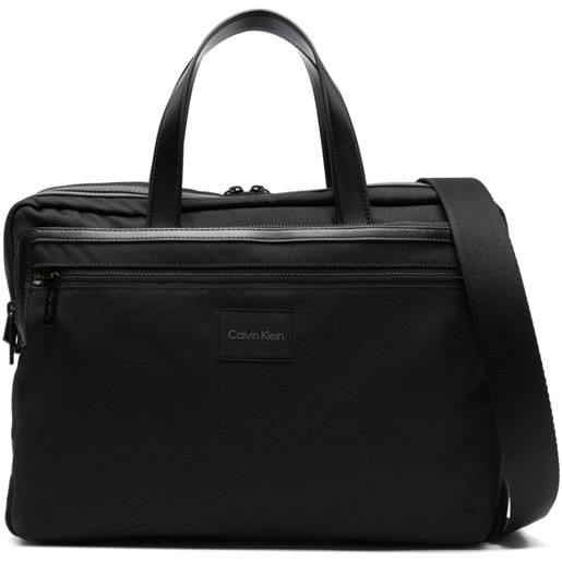 Calvin Klein borsa porta pc con zip - nero