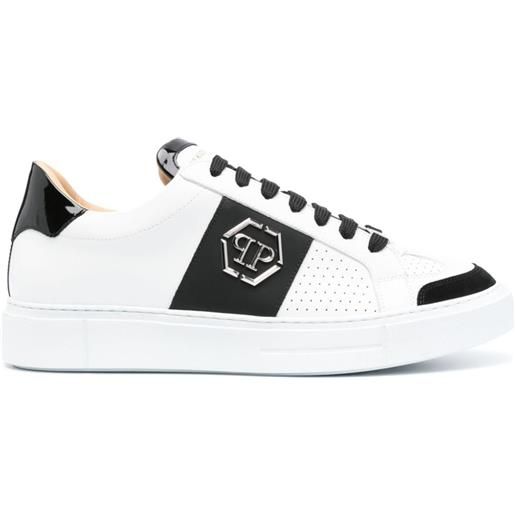 Philipp Plein sneakers con placca logo - bianco
