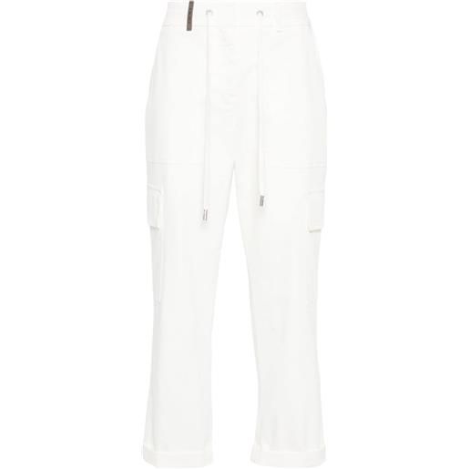 Peserico pantaloni crop affusolati - bianco