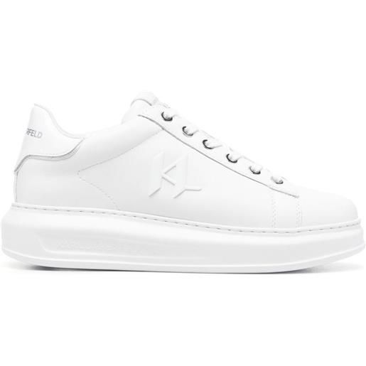 Karl Lagerfeld sneakers kapri con logo goffrato - bianco