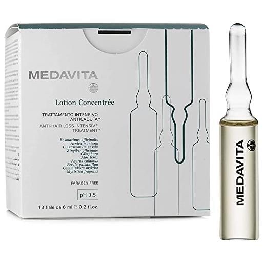 Medavita, lotion concentrée, trattamento intensivo anticaduta, ph 3.5, 13 flx6 ml