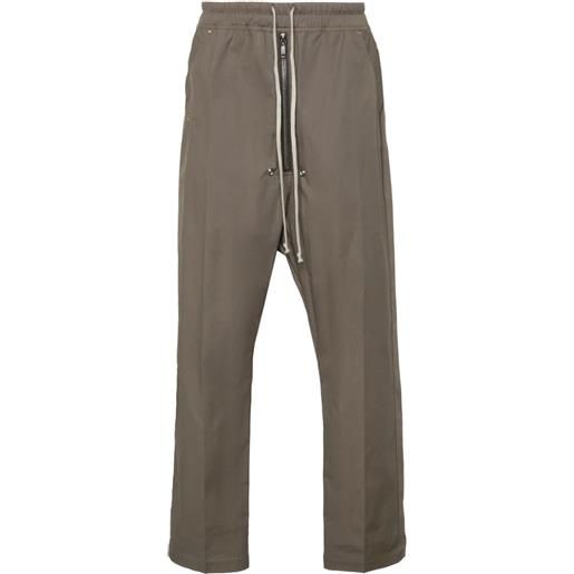 RICK OWENS pantaloni bela in popeline di cotone pesante color dust