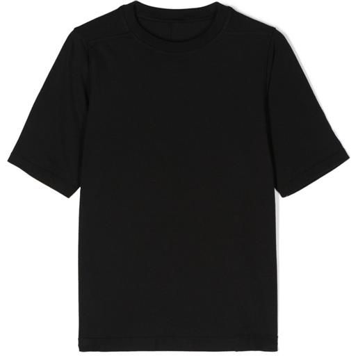 RICK OWENS KIDS t-shirt jumbo in jersey di cotone color nero di peso medio