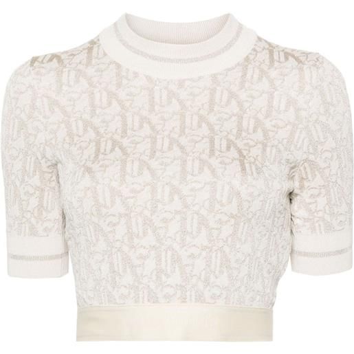 PALM ANGELS maglione in maglia monogram