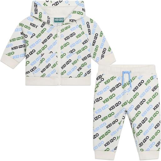 KENZO KIDS tuta sportiva con logo all-over