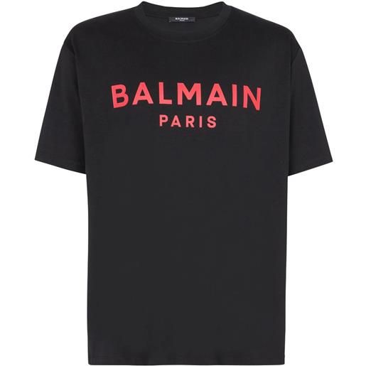 BALMAIN t-shirt con logo balmain paris