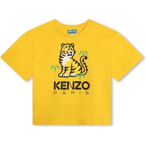 KENZO KIDS t-shirt con tigre stampata