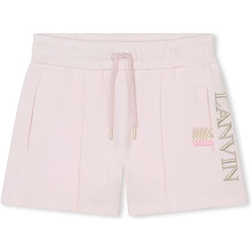 LANVIN KIDS shorts con logo ricamato