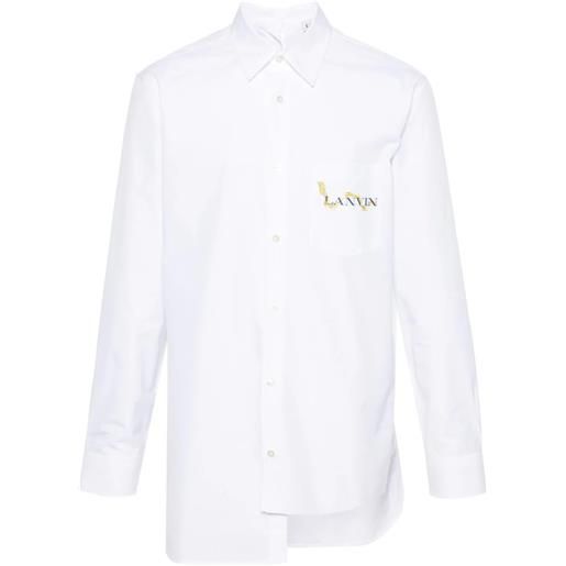 LANVIN camicia asimmetrica con stampa