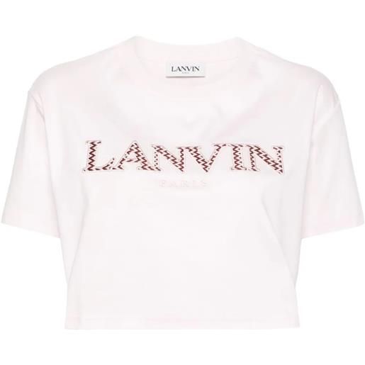 LANVIN t-shirt corta ricamata