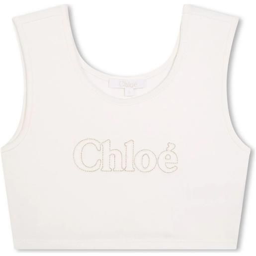 CHLOé KIDS canotta con logo
